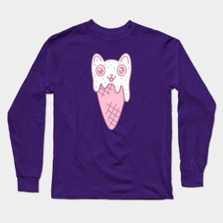 Ice Cream Kitty Cone Long Sleeve T-Shirt